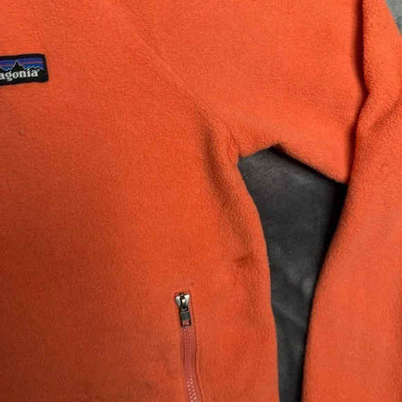 Patagonia Womens Orange Classic Microdini Fleece Jacket Size Small - Picture 3 of 16